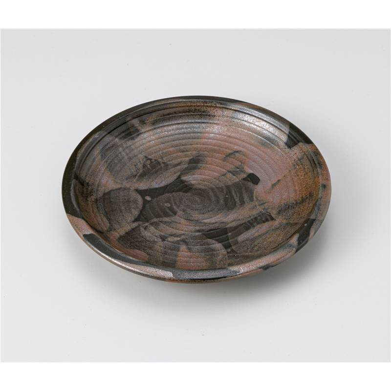 古林陶器 和皿(丸) いぶし 14cm皿 1219140163 1個（ご注文単位1個）【直送品】