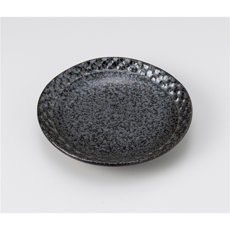 古林陶器 和皿(丸) 14.5cm市松皿 黒 1219150425 1個（ご注文単位1個）【直送品】