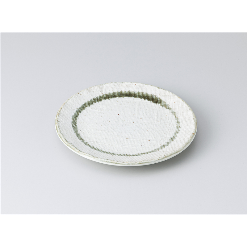 古林陶器 和皿(丸) 布目平型取皿 白伊賀織部 1317950215 1個（ご注文単位1個）【直送品】