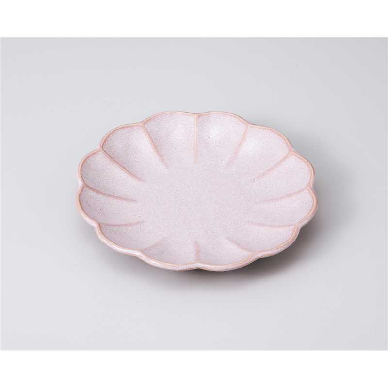 古林陶器 和皿(丸) ピンクうのふ布目菊型取り皿(小) 1019630451 1個（ご注文単位1個）【直送品】