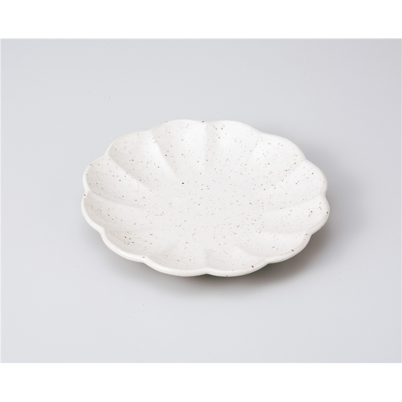 古林陶器 和皿(丸) 白うのふ菊型取り皿(小) 1019630351 1個（ご注文単位1個）【直送品】