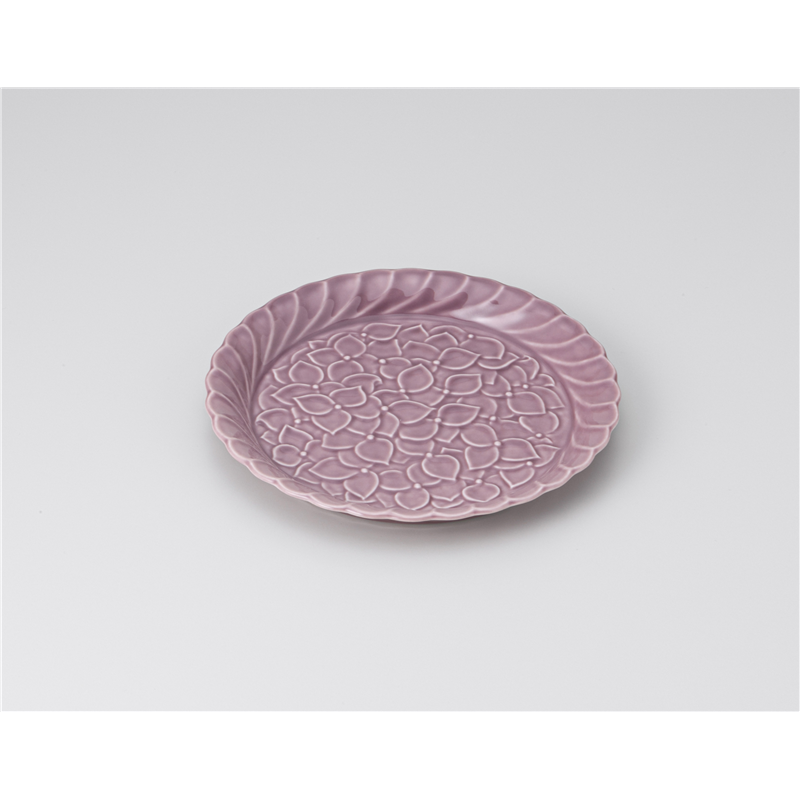 古林陶器 和皿(丸) 紫陽花 丸皿ムラサキ 1219220478 1個（ご注文単位1個）【直送品】