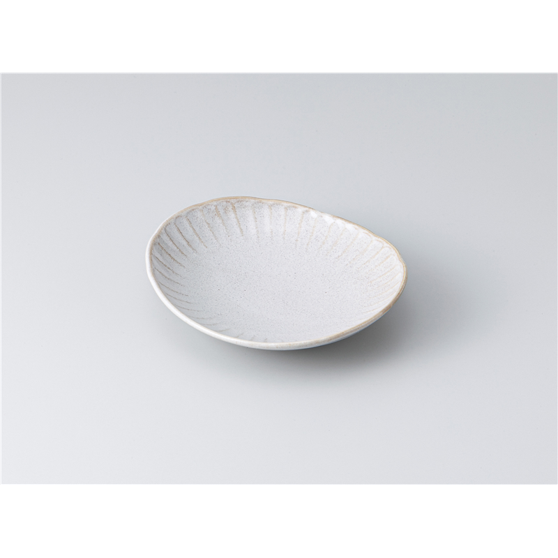 古林陶器 和皿(丸) 窯変粉引 楕円皿 小 1318030426 1個（ご注文単位1個）【直送品】