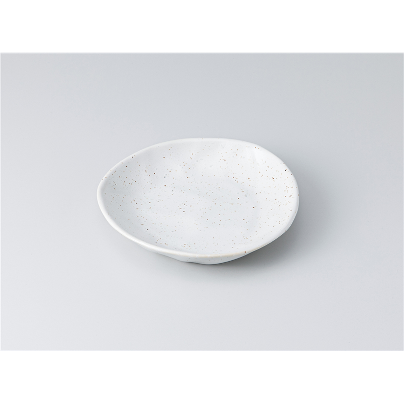 古林陶器 和皿(丸) 白砂三角取皿 1318050415 1個（ご注文単位1個）【直送品】