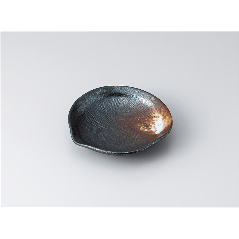 古林陶器 和皿(丸) 黒備前片口小皿 1318110535 1個（ご注文単位1個）【直送品】