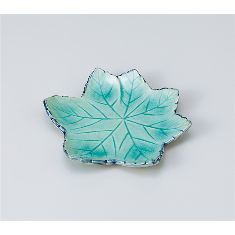 古林陶器 和皿(丸) もみじ銘々皿(トルコ) 919650179 1個（ご注文単位1個）【直送品】