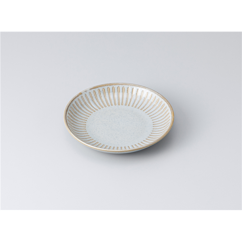 古林陶器 和皿(丸) 撥水十草 4.0皿 灰うのふ 1318150201 1個（ご注文単位1個）【直送品】