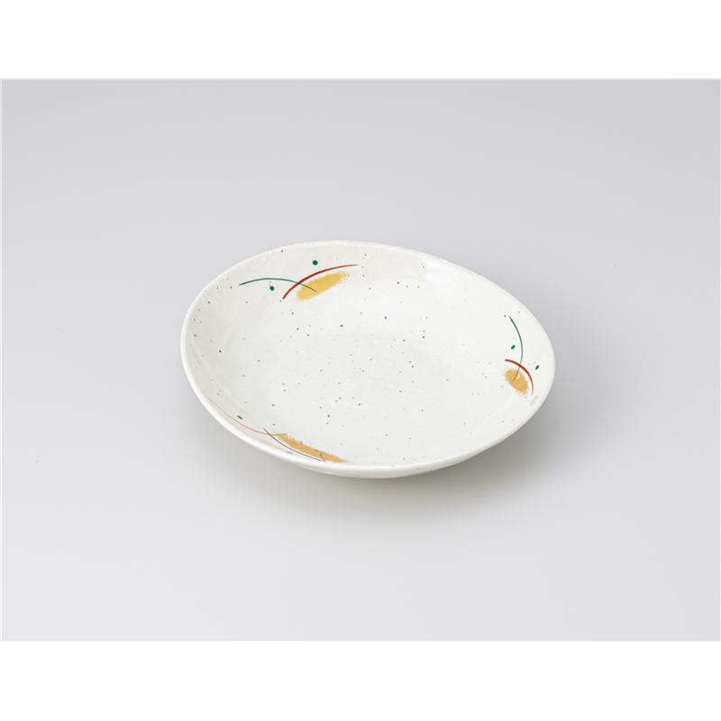 古林陶器 和皿(丸) 赤絵むさしの5.0楕円深皿 1219320370 1個（ご注文単位1個）【直送品】