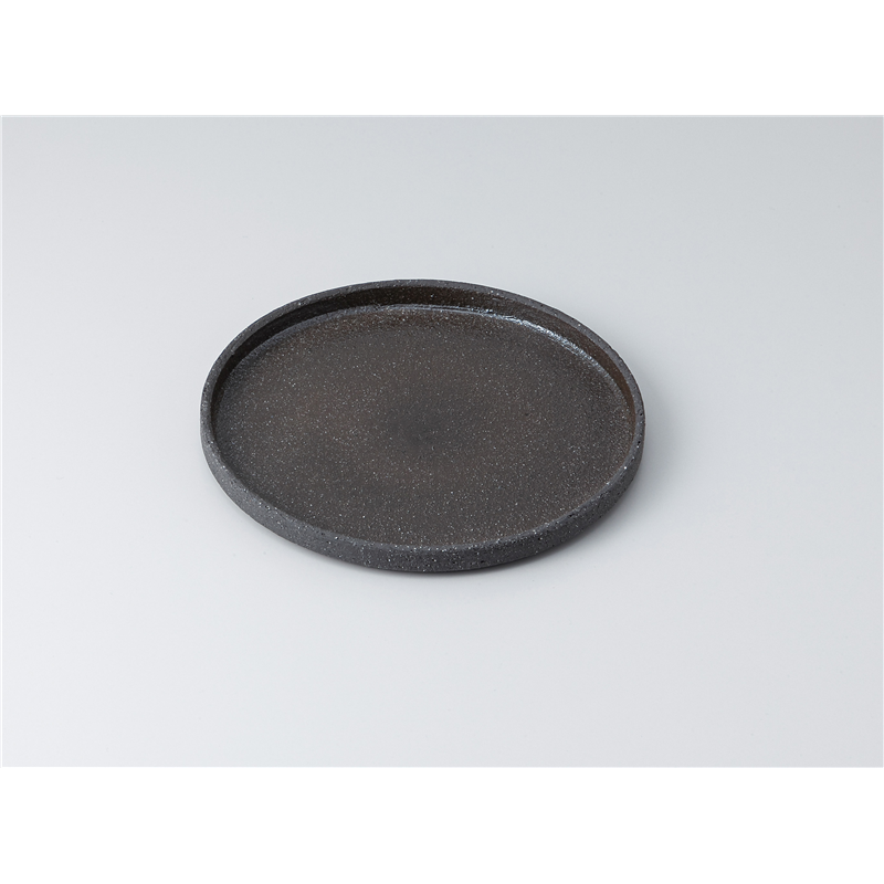 古林陶器 和皿(丸) 黒土16.5cm切立プレート 1318420325 1個（ご注文単位1個）【直送品】
