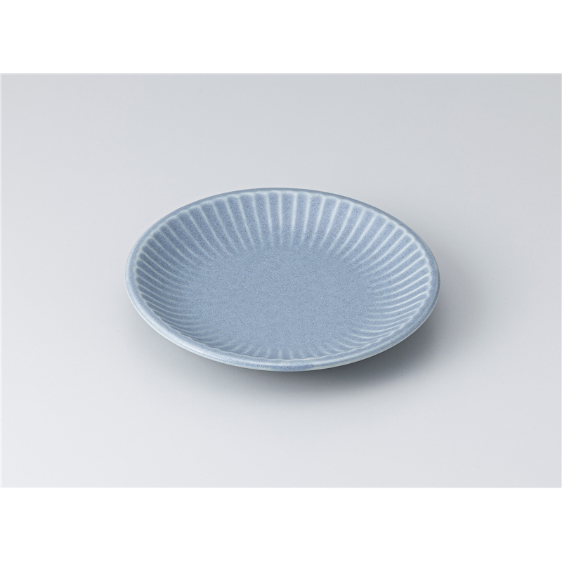 古林陶器 和皿(丸) 灰マットブルー ソギ5.0皿 1318510535 1個（ご注文単位1個）【直送品】