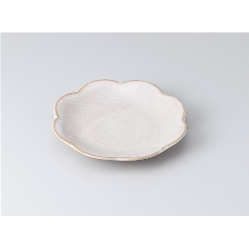 古林陶器 和皿(丸) 白うのふ 花型プレート16c 1318520431 1個（ご注文単位1個）【直送品】