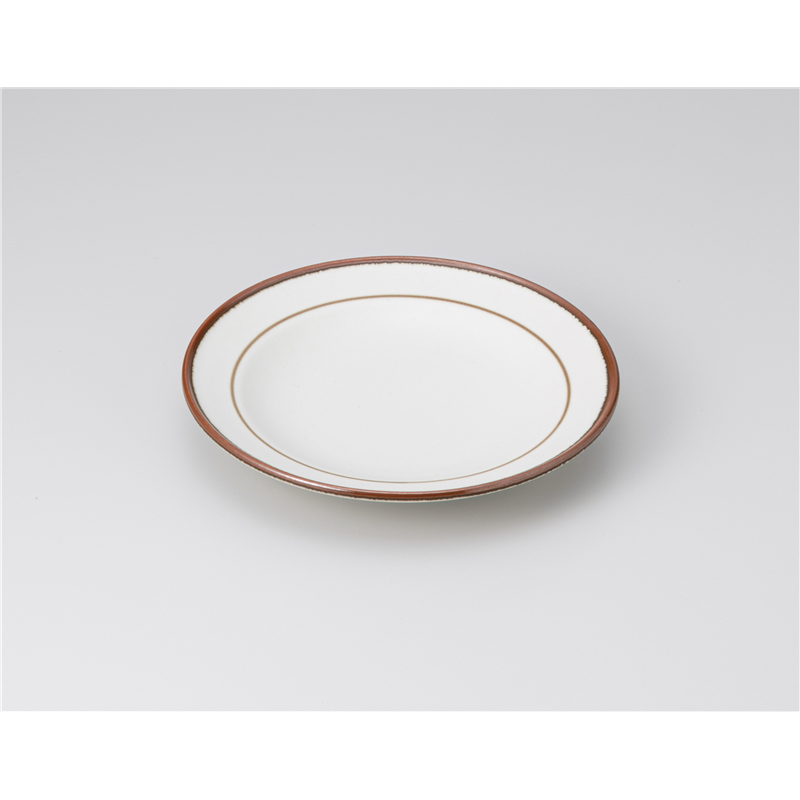 古林陶器 和皿(丸) ブラウンエッヂ 5.0皿 1219810441 1個（ご注文単位1個）【直送品】