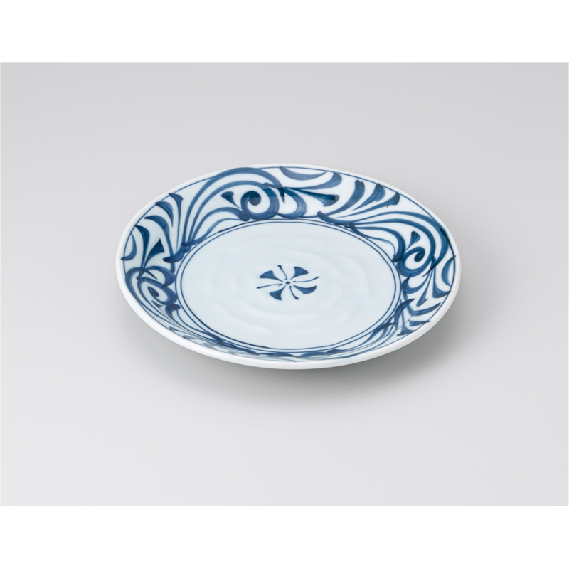 古林陶器 和皿(丸) 古染唐草 6.0皿 1220010731 1個（ご注文単位1個）【直送品】