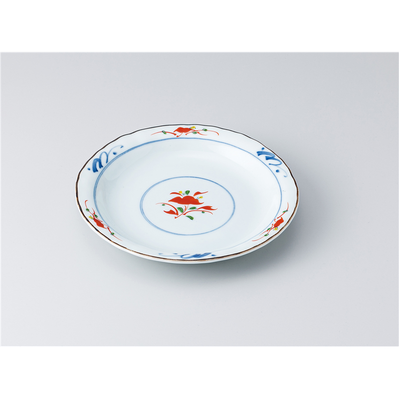 古林陶器 和皿(丸) 染赤絵 ゆらぎ5.0皿 1318841035 1個（ご注文単位1個）【直送品】