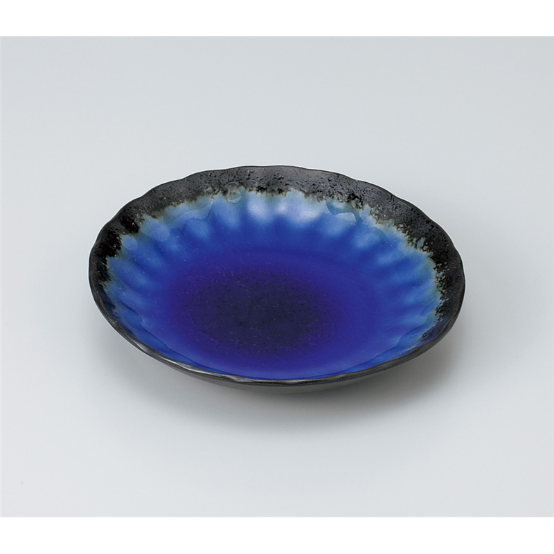 古林陶器 和皿(丸) 深海(ブルー)5.0皿 920330354 1個（ご注文単位1個）【直送品】