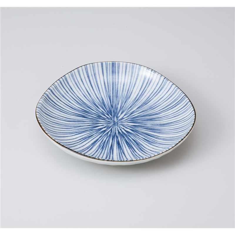 古林陶器 和皿(丸) 細十草 三角5.0皿 1020260960 1個（ご注文単位1個）【直送品】