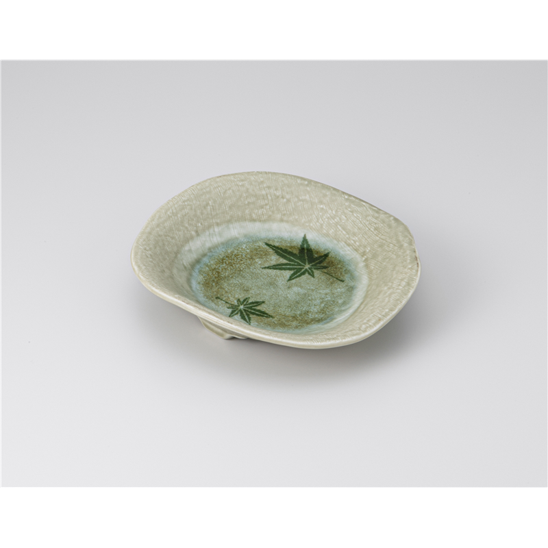 古林陶器 和皿(丸) ビードロ紅葉6.0三ツ足皿 542600874 1個（ご注文単位1個）【直送品】