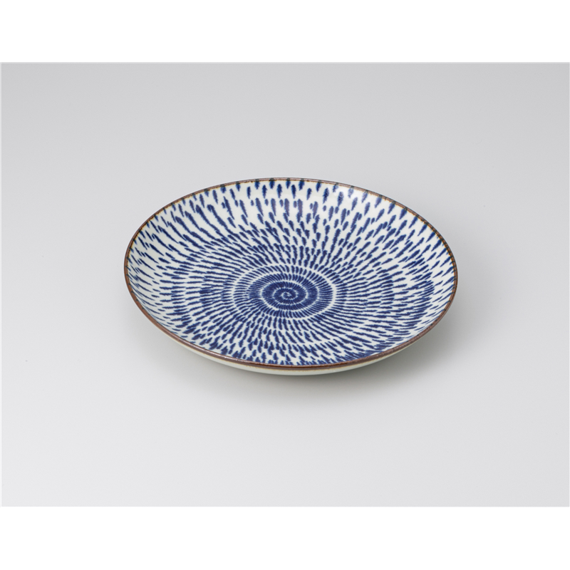 古林陶器 和皿(丸) おふけとちりうず7.0皿 1220250108 1個（ご注文単位1個）【直送品】