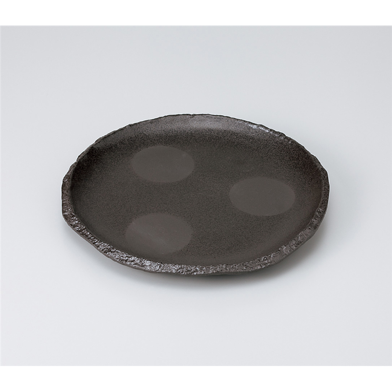 古林陶器 和皿(丸) 炭化土丸7.5皿(605014) 921140351 1個（ご注文単位1個）【直送品】