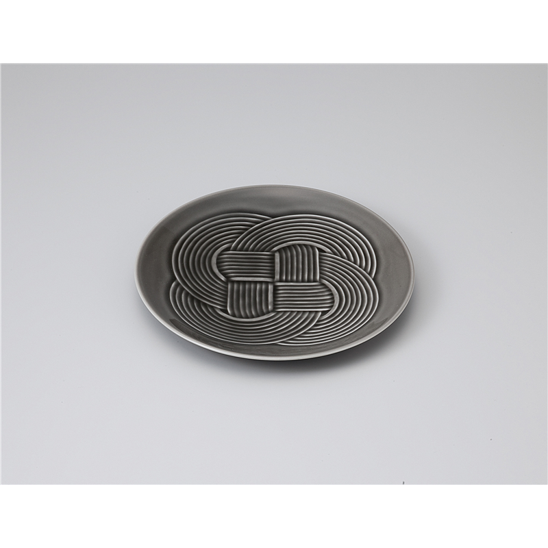 古林陶器 和皿(丸) 結19cm中皿 墨 1120540208 1個（ご注文単位1個）【直送品】