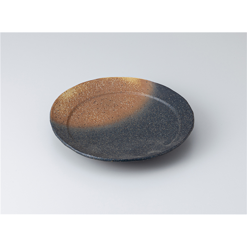 古林陶器 和皿(丸) 黒備前20cm丸皿 1319130106 1個（ご注文単位1個）【直送品】