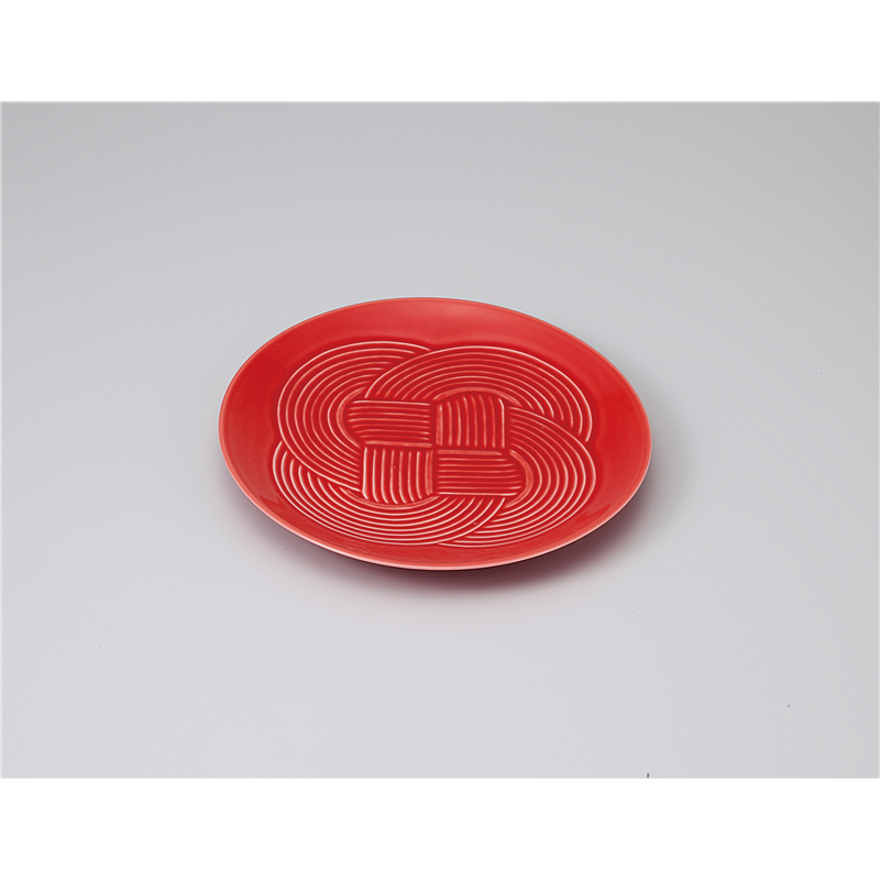 古林陶器 和皿(丸) 結19cm中皿 赤 1120540108 1個（ご注文単位1個）【直送品】