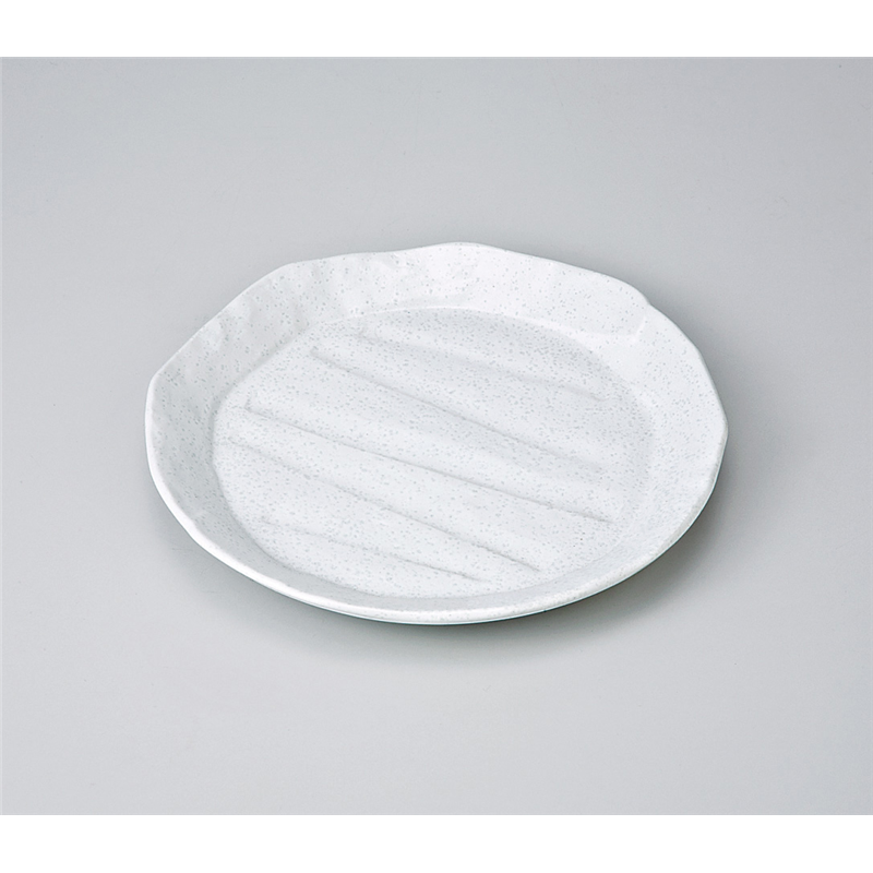 古林陶器 和皿(丸) 波の花6.0皿白 719540335 1個（ご注文単位1個）【直送品】