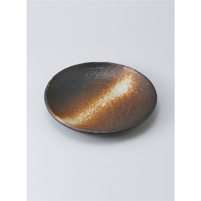 古林陶器 和皿(丸) 黒備前7.0丸皿 519520177 1個（ご注文単位1個）【直送品】