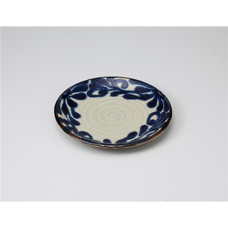 古林陶器 和皿(丸) 琉球るり唐草7.0皿 1120620261 1個（ご注文単位1個）【直送品】