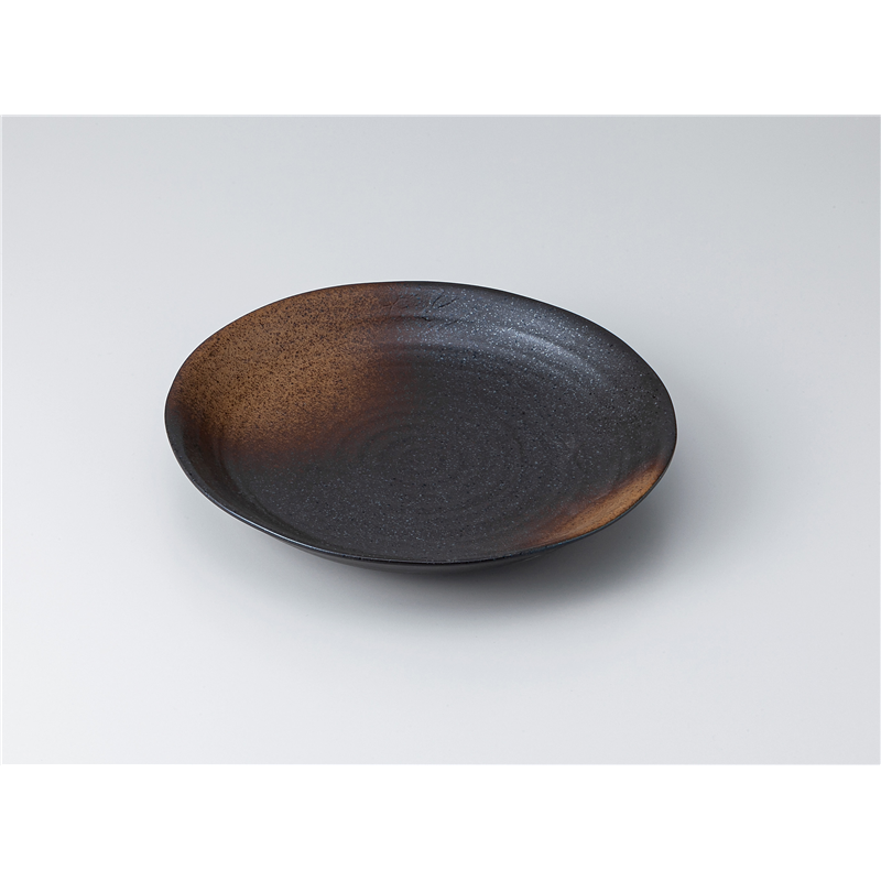 古林陶器 和皿(丸) 古窯の旅 黒吹き 7.0皿 1319250241 1個（ご注文単位1個）【直送品】