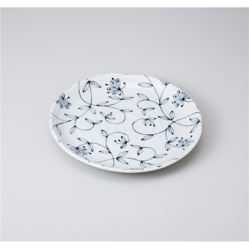 古林陶器 和皿(丸) 夢の花青7.0皿 1021250352 1個（ご注文単位1個）【直送品】