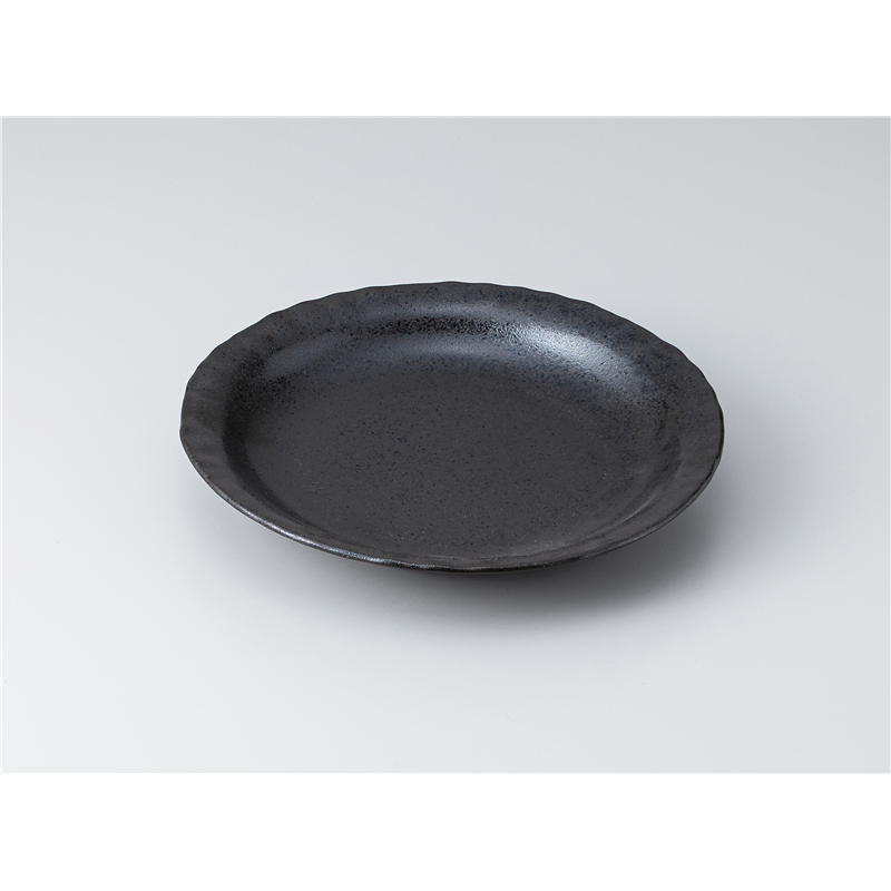古林陶器 和皿(丸) 黒茶ゆらぎ7.0皿 1319320235 1個（ご注文単位1個）【直送品】