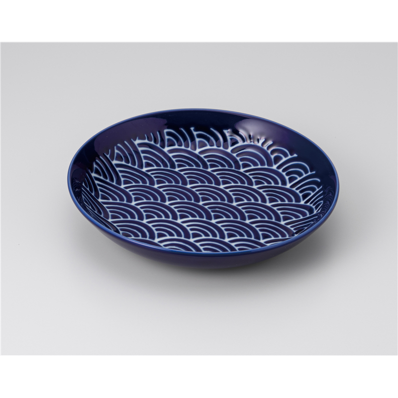 古林陶器 和皿(丸) 瑠璃なみ 深口6.0皿 1220520231 1個（ご注文単位1個）【直送品】