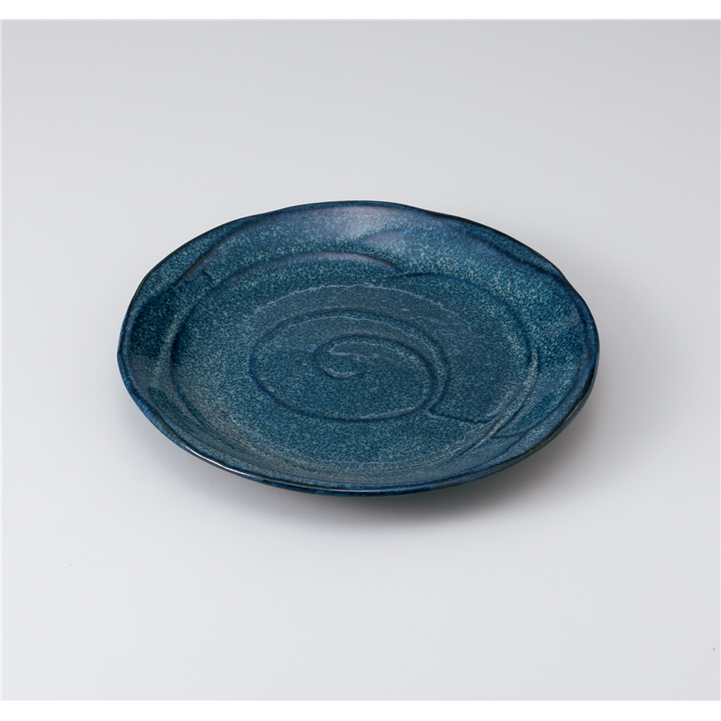 古林陶器 和皿(丸) 紺花8.0皿 1021330433 1個（ご注文単位1個）【直送品】