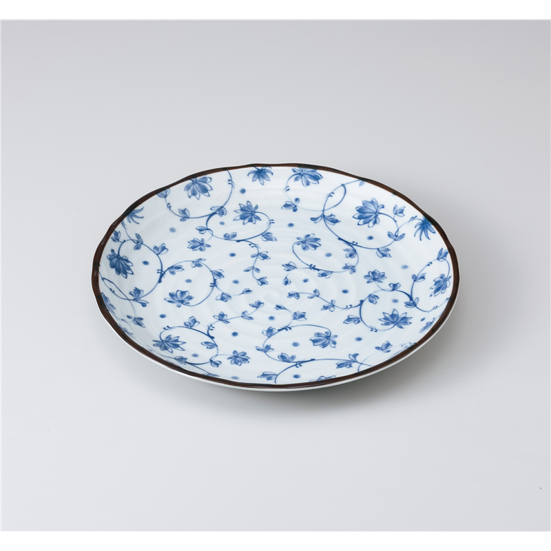 古林陶器 和皿(丸) つる唐草8.0皿 1021350431 1個（ご注文単位1個）【直送品】