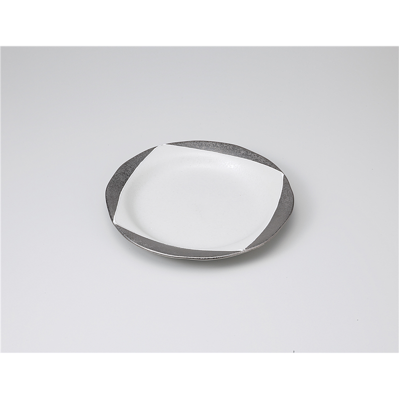 古林陶器 和皿(丸) プラチナスクエアつば付丸6.5皿 1120910135 1個（ご注文単位1個）【直送品】