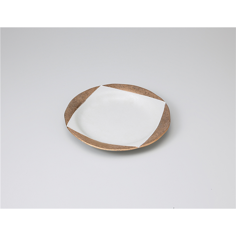 古林陶器 和皿(丸) ゴールドスクエアつば付丸6.5皿 1120910235 1個（ご注文単位1個）【直送品】