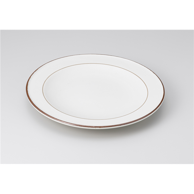 古林陶器 和皿(丸) ブラウンエッヂ 8.0大皿 1220750141 1個（ご注文単位1個）【直送品】