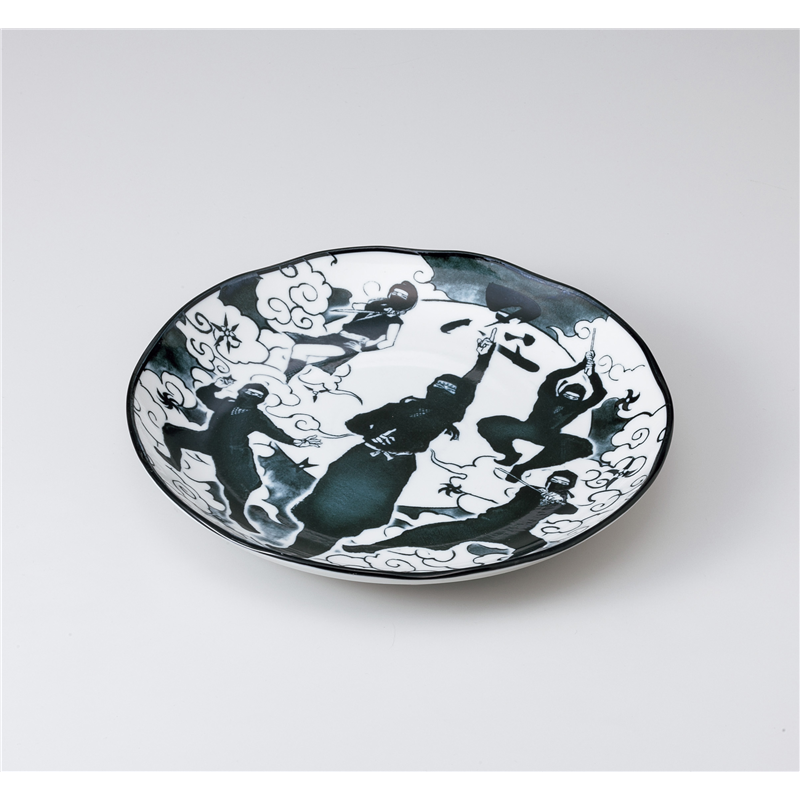 古林陶器 和皿(丸) 忍者8.0皿 黒 1021350101 1個（ご注文単位1個）【直送品】