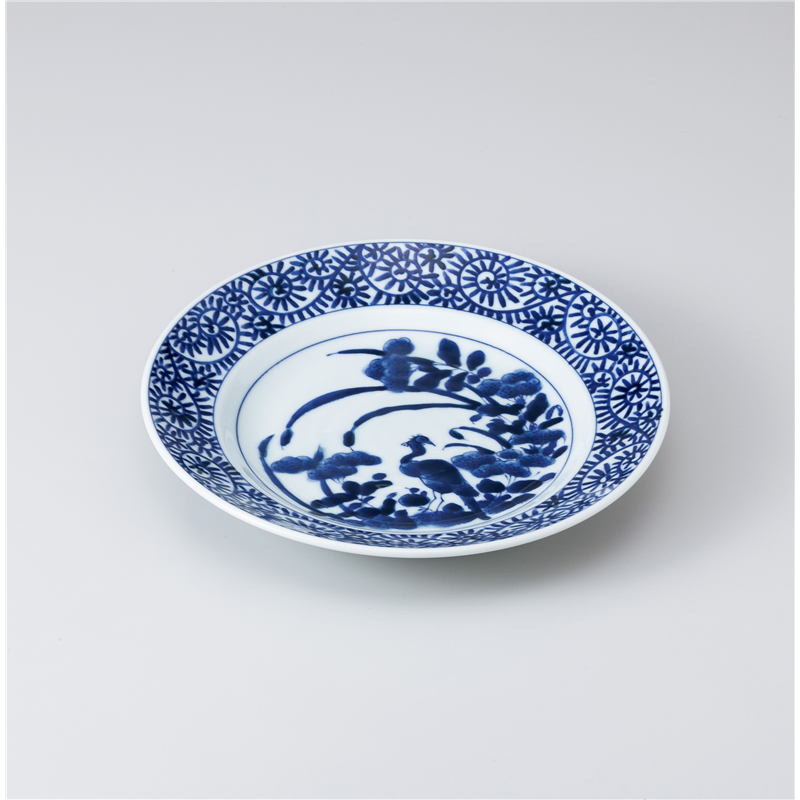 古林陶器 和皿(丸) 花鳥唐草8.0皿 1021730408 1個（ご注文単位1個）【直送品】