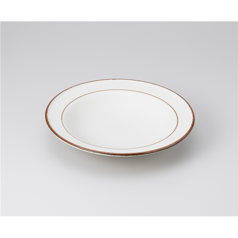 古林陶器 和皿(丸) ブラウンエッヂ 6.3深皿 1220940141 1個（ご注文単位1個）【直送品】