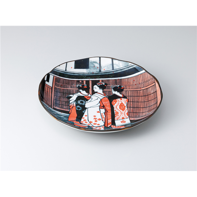 古林陶器 和皿(丸) 舞妓 8.0皿 1319740101 1個（ご注文単位1個）【直送品】