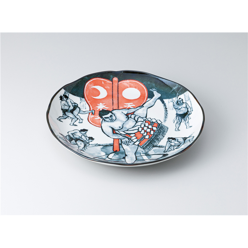 古林陶器 和皿(丸) 相撲 8.0皿 1319740401 1個（ご注文単位1個）【直送品】