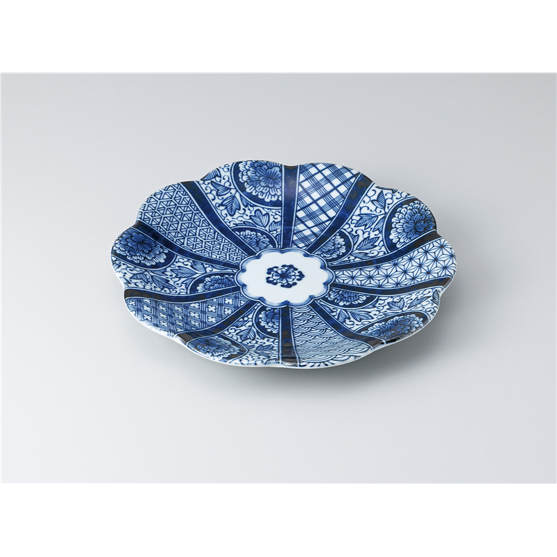 古林陶器 和皿(丸) 紺青花8.0皿 1319750233 1個（ご注文単位1個）【直送品】