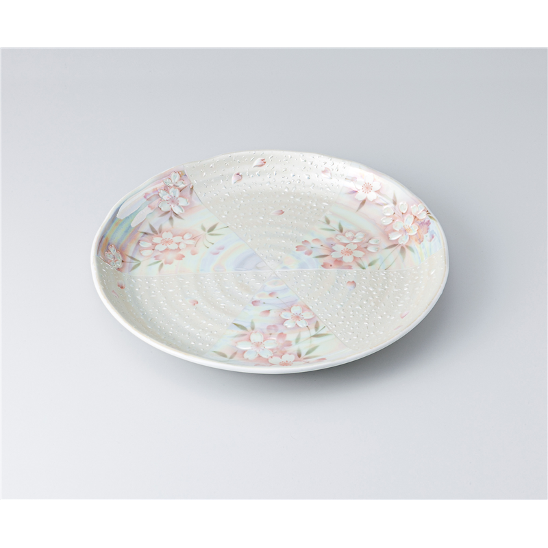 古林陶器 和皿(丸) オーロラ間取桜8.0皿 1319830751 1個（ご注文単位1個）【直送品】