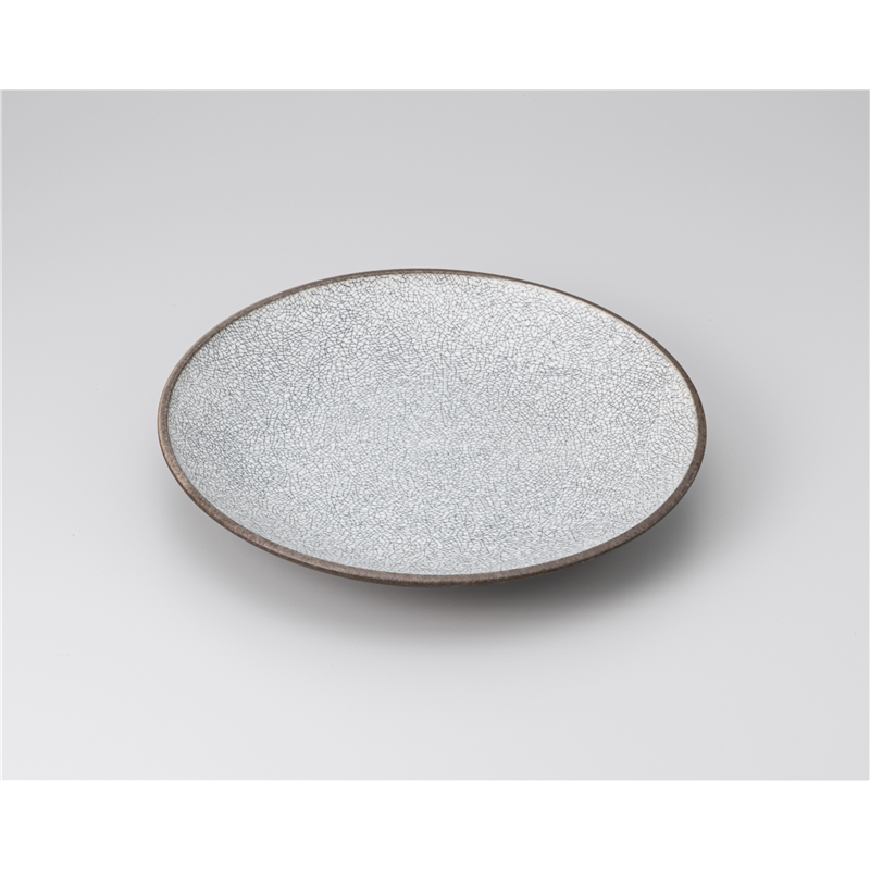 古林陶器 和皿(丸) かいらぎ黒 25.5cm皿 1221040163 1個（ご注文単位1個）【直送品】