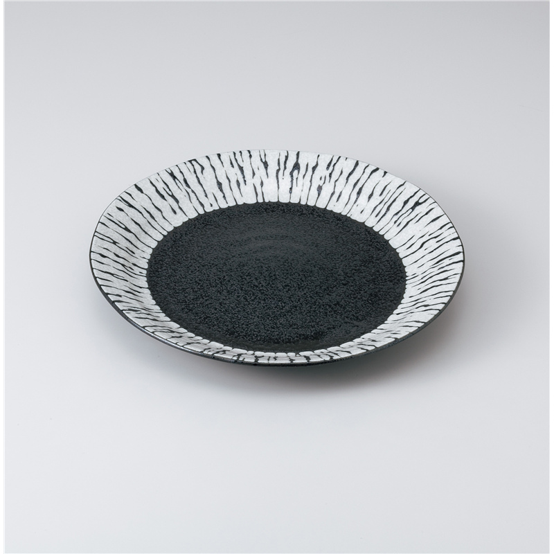 古林陶器 和皿(丸) 黒潮クラフト9.0皿 1021820140 1個（ご注文単位1個）【直送品】