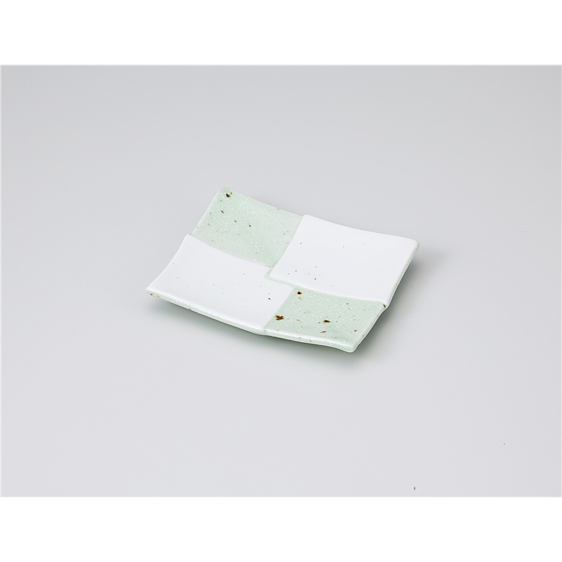 古林陶器 和皿(角) 現代市松のり皿 1120140274 1個（ご注文単位1個）【直送品】