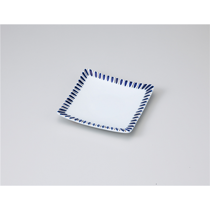 古林陶器 和皿(角) 二色十草正角銘々皿 1120010170 1個（ご注文単位1個）【直送品】