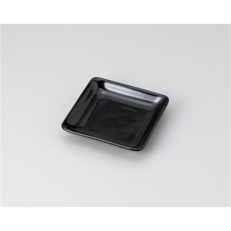 古林陶器 和皿(角) スワン角取皿 小 黒 1221230279 1個（ご注文単位1個）【直送品】